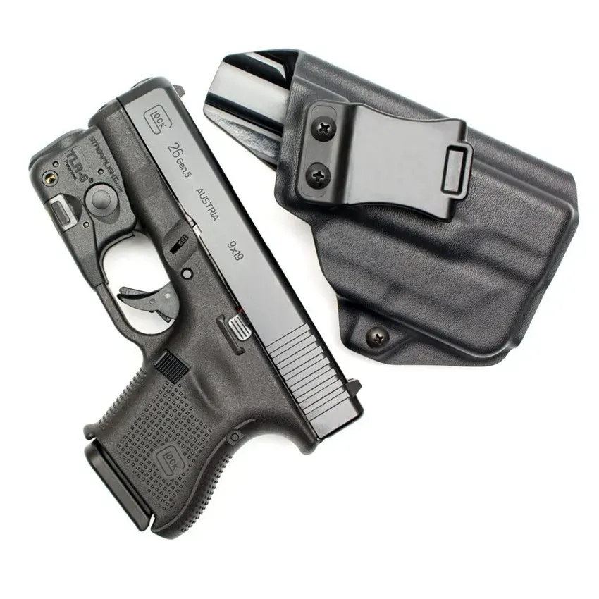thumbnail image 2 of IWB Kydex Holster Custom Fit: Glock 26/27/28/33 Pistol With TLR6 Laser Light Right And Left Incompatible Aiming Device 2 of 14