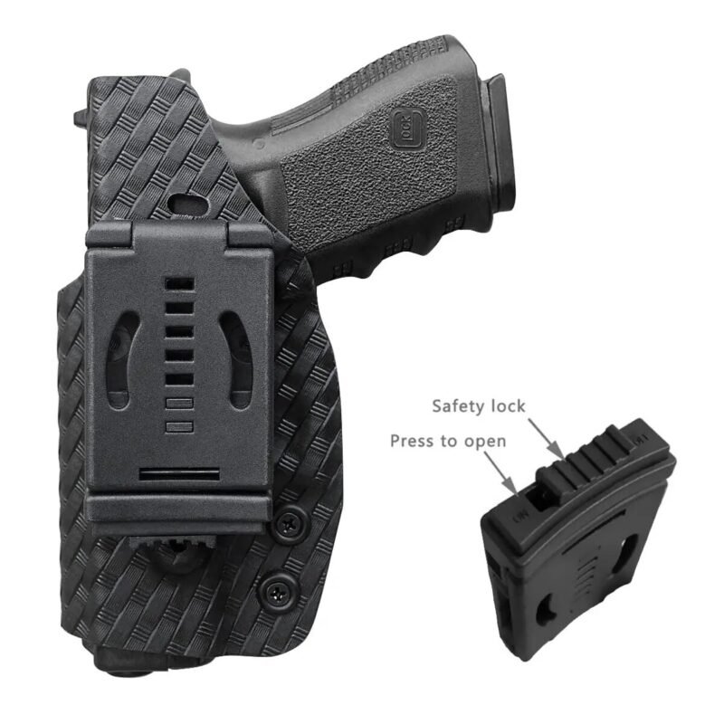 Glock 19 19x 17 22 31 26 27 30 OWB Kydex Duty Holster - Image 3