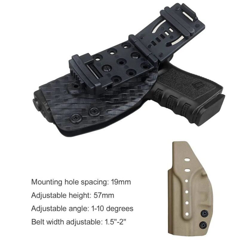 Glock 19 19x 17 22 31 26 27 30 OWB Kydex Duty Holster - Image 5