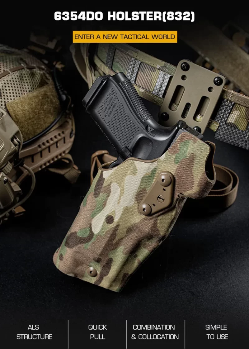 Tactical Holster for Glock Bearing Flashlight