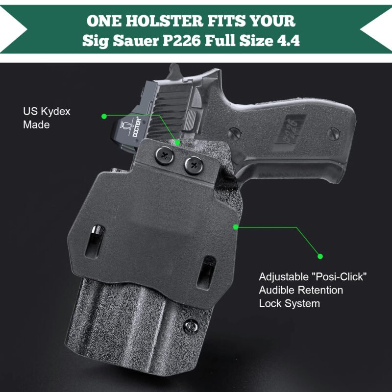 Sig Sauer P226 OWB Paddle Kydex Holster - Image 5