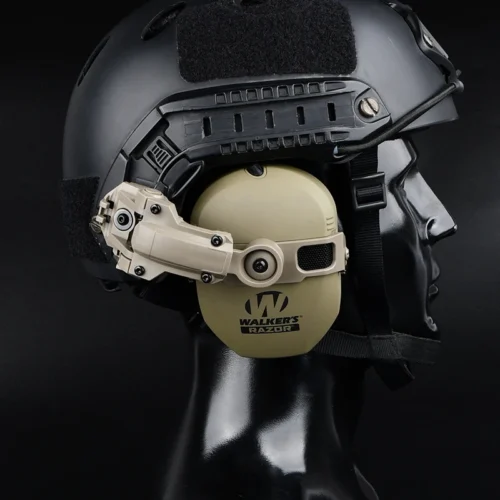 Tactical Hanging Fast Helmet Headphone Stand 360°Rotation Bracket Adapter ARC Walker's Razor Headset Mount