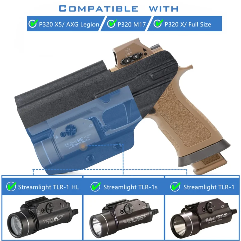 Sig Sauer P320 M17 with TLR1 TLR-1 HL/ 1S IWB Kydex Holster - Image 6