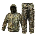 Men Women Outdoor Ghillie Suit Camouflage Clothes Jungle Suit CS Training Leaves Clothing Hunting Suit Pants Hooded Jacket