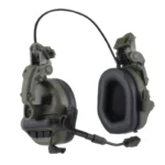 ear pro for ballistic helmet green