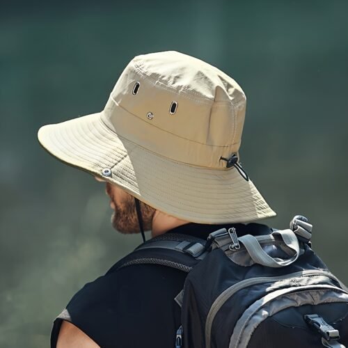 Waterproof Wide Brim Bucket Hat for Fishing, Camping, Climbing - Breathable Sunshade for Men & Women