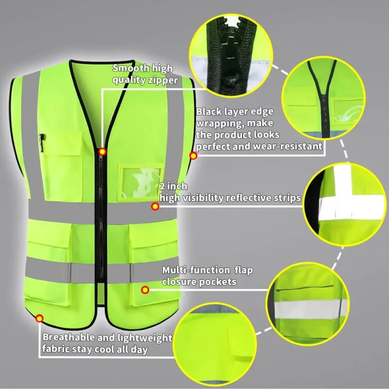 High Visibility Reflective Safety Vest - Image 4