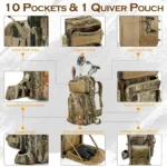 Tactical Hunting Backpack with Bow & Arrow Holder