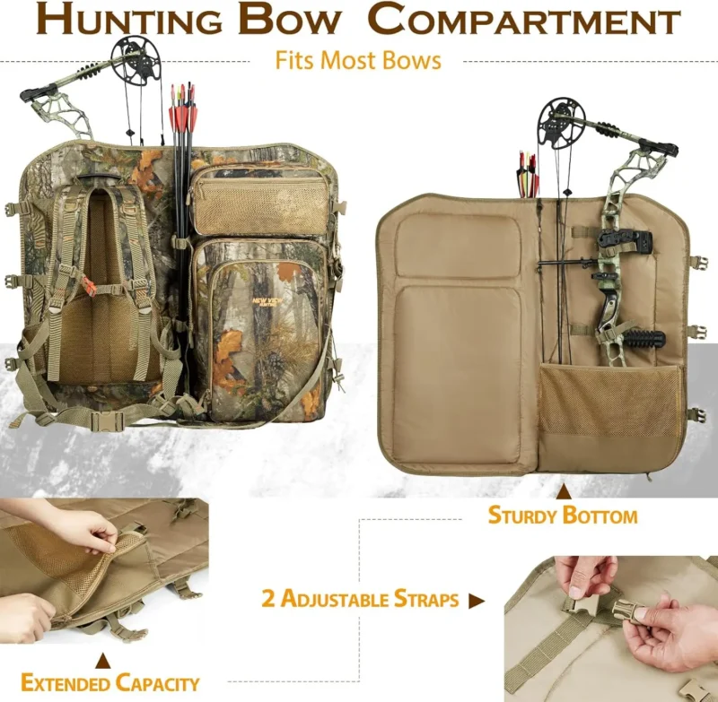Tactical Hunting Backpack with Bow & Arrow Holder