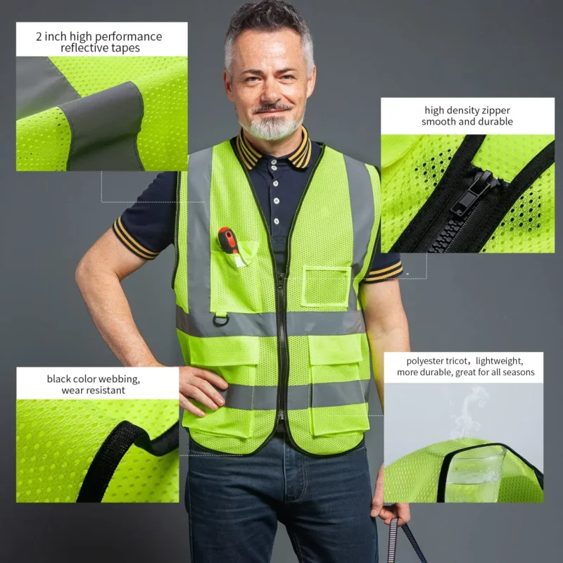 High Visibility Reflective Safety Vest - Image 2