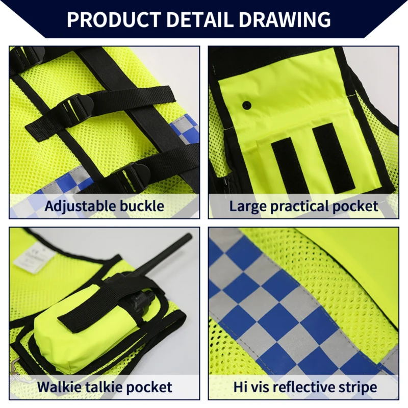 High Visibility Police Reflective Vest - Image 5