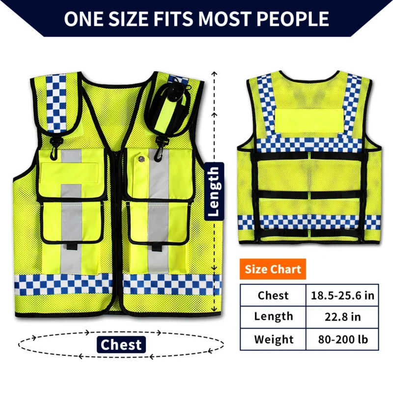 High Visibility Police Reflective Vest - Image 2