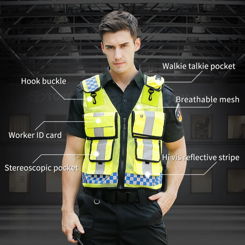 High Visibility Police Reflective Vest - Image 4