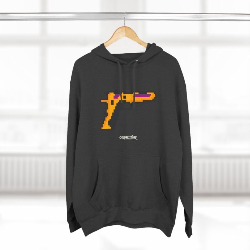 Retro Gamer Three-Panel Fleece Hoodie - Pixel Art Design - Image 16