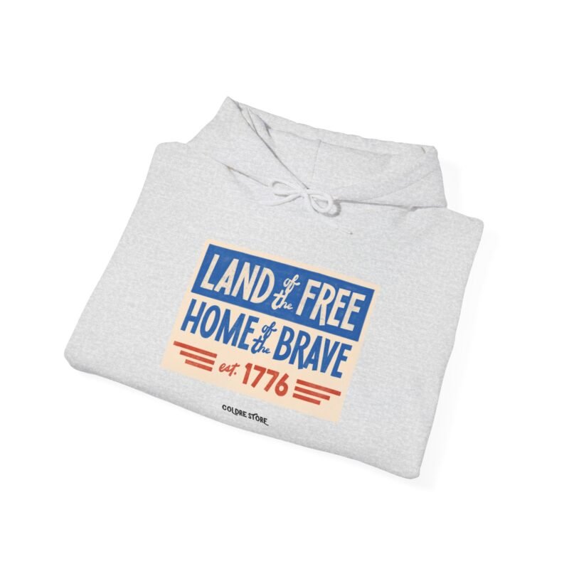 Patriotic Unisex Hoodie - LAND OF FREE, HOME OF BRAVE Est. 1776 - Image 12