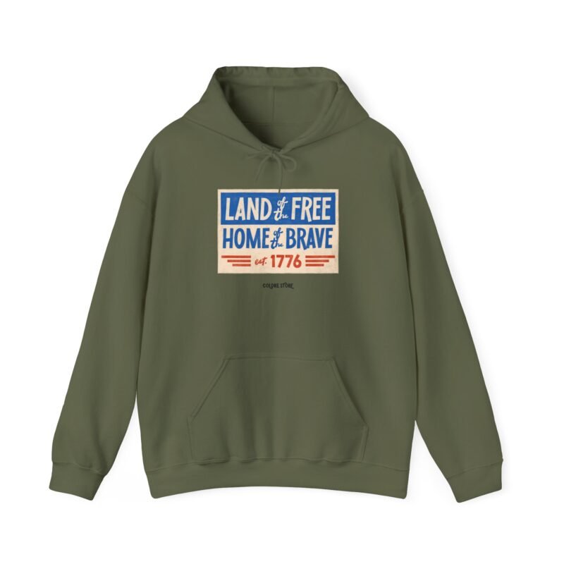 Patriotic Unisex Hoodie - LAND OF FREE, HOME OF BRAVE Est. 1776 - Image 17