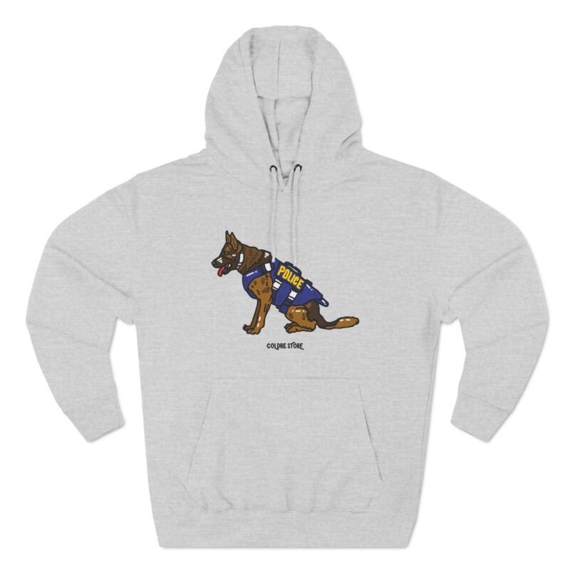 Funny Police Dog Hoodie - Cozy Fleece with Cute Canine Design - Image 9