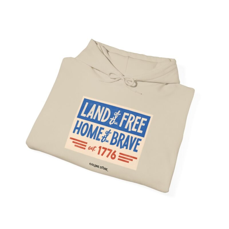 Patriotic Unisex Hoodie - LAND OF FREE, HOME OF BRAVE Est. 1776 - Image 16