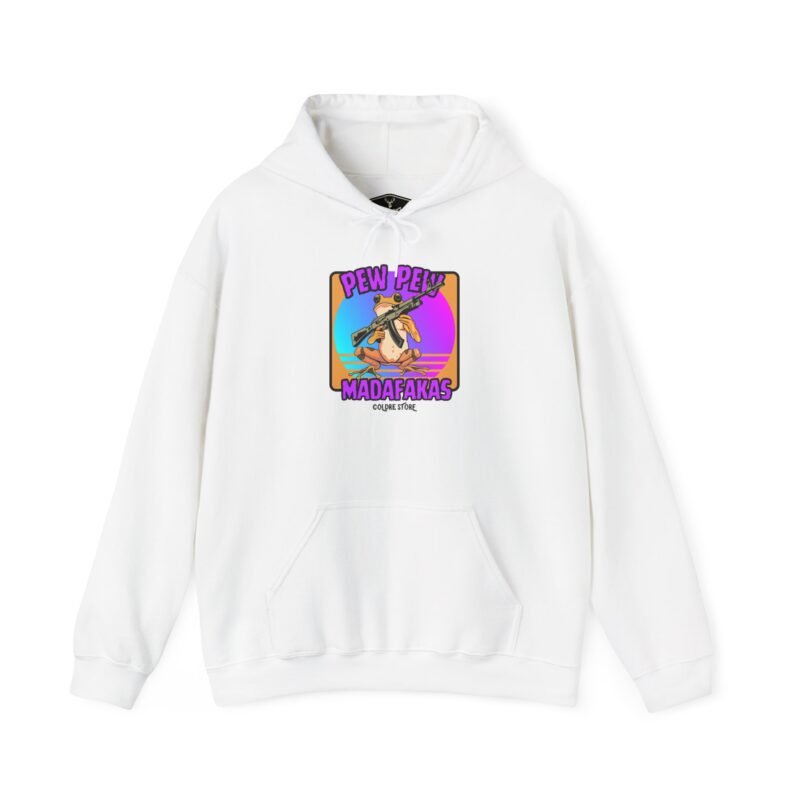 Pew Pew Madafakas Unisex Hooded Sweatshirt - Fun and Casual Streetwear - Image 5