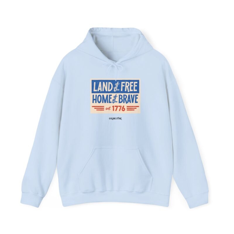 Patriotic Unisex Hoodie - LAND OF FREE, HOME OF BRAVE Est. 1776 - Image 29