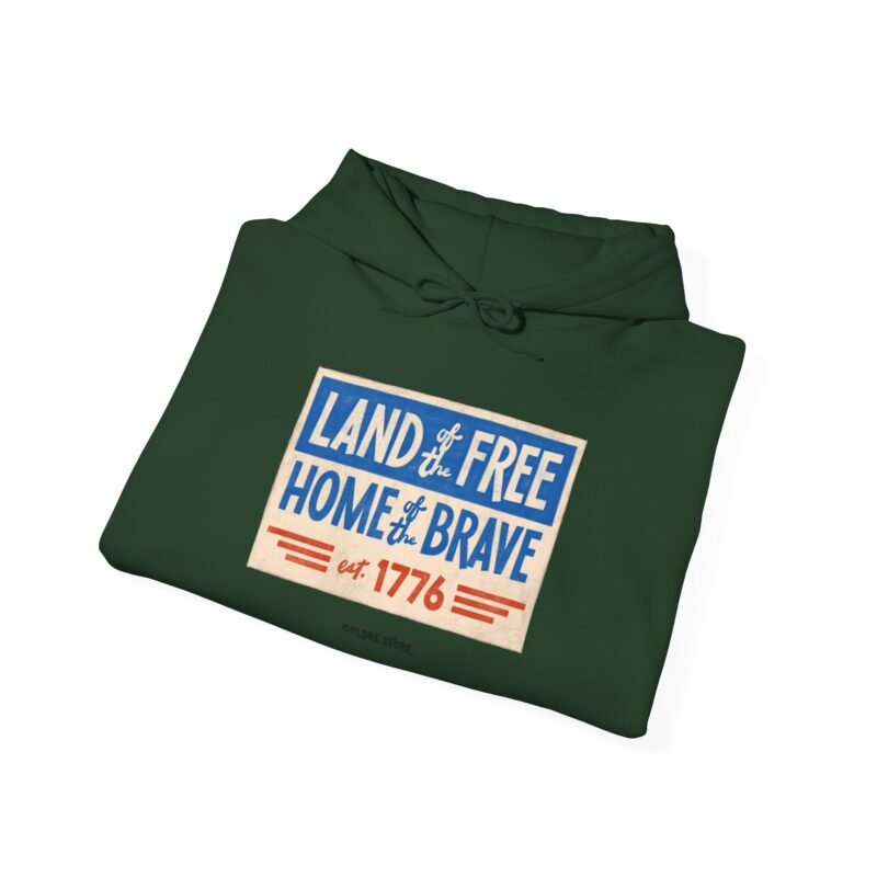 Patriotic Unisex Hoodie - LAND OF FREE, HOME OF BRAVE Est. 1776 - Image 24