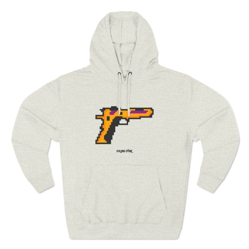 Retro Gamer Three-Panel Fleece Hoodie - Pixel Art Design