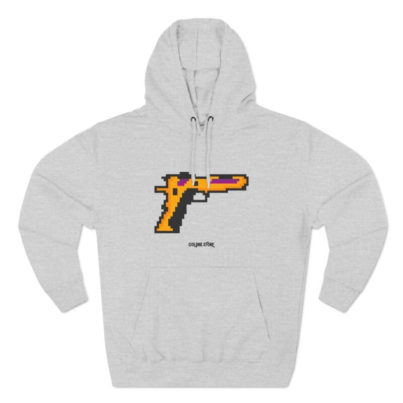 Retro Gamer Three-Panel Fleece Hoodie - Pixel Art Design - Image 9