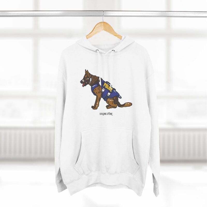 Funny Police Dog Hoodie - Cozy Fleece with Cute Canine Design - Image 8