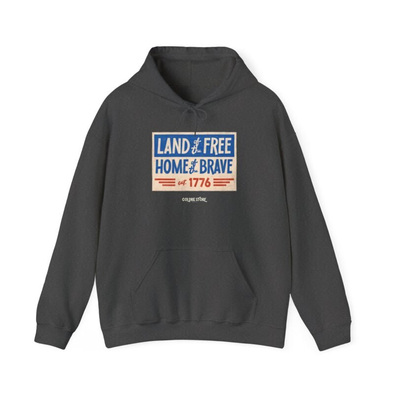 Patriotic Unisex Hoodie - LAND OF FREE, HOME OF BRAVE Est. 1776 - Image 25