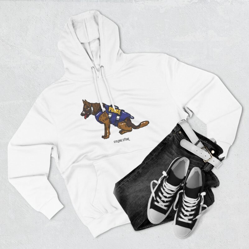 Funny Police Dog Hoodie - Cozy Fleece with Cute Canine Design - Image 7