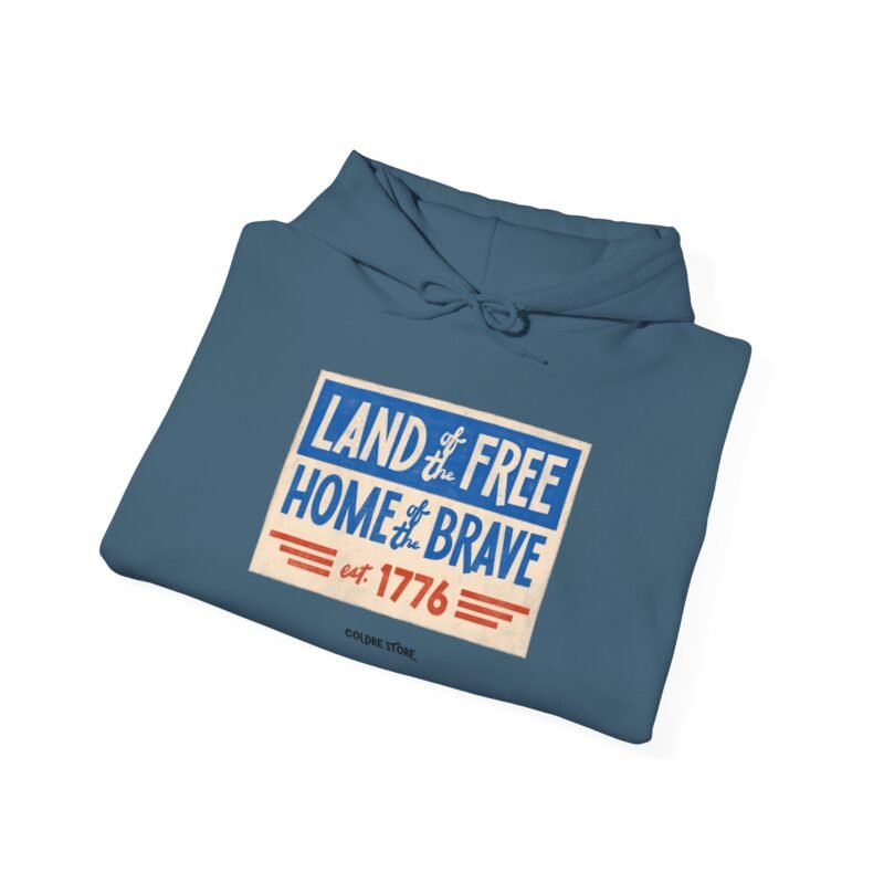 Patriotic Unisex Hoodie - LAND OF FREE, HOME OF BRAVE Est. 1776 - Image 36