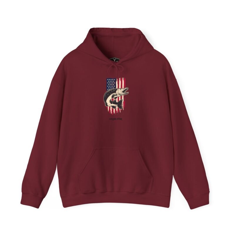 Patriotic Fishman Unisex Hoodie - Image 49