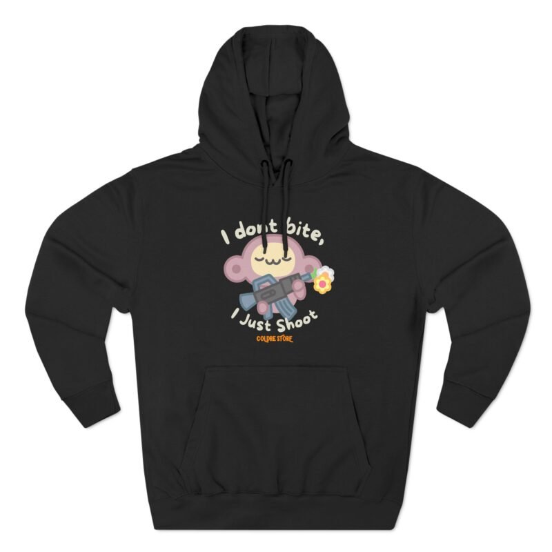 Cute Monkey Graphic Hoodie - 'I Don't Bite, I Just Shoot' - Image 17