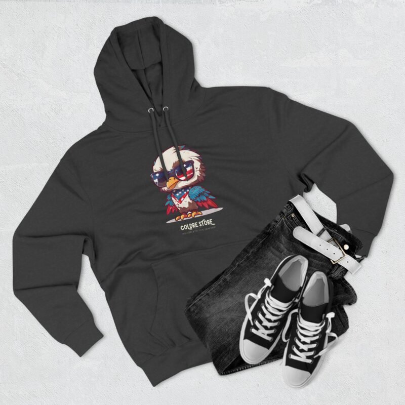 Patriotic Eagle Fleece Hoodie - Fun USA Graphic Sweatshirt - Image 15