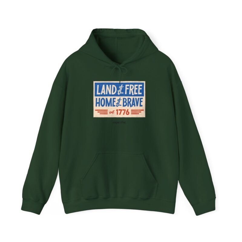 Patriotic Unisex Hoodie - LAND OF FREE, HOME OF BRAVE Est. 1776 - Image 21