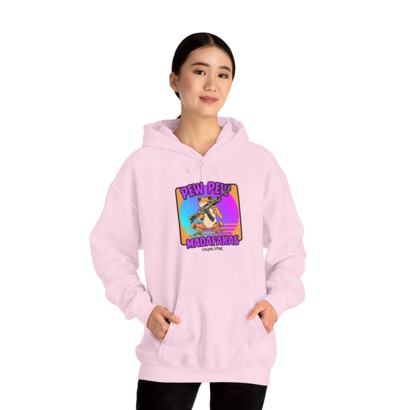 Pew Pew Madafakas Unisex Hooded Sweatshirt - Fun and Casual Streetwear - Image 48