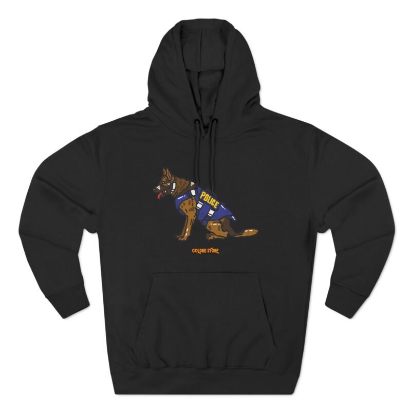 Funny Police Dog Hoodie - Cozy Fleece with Cute Canine Design