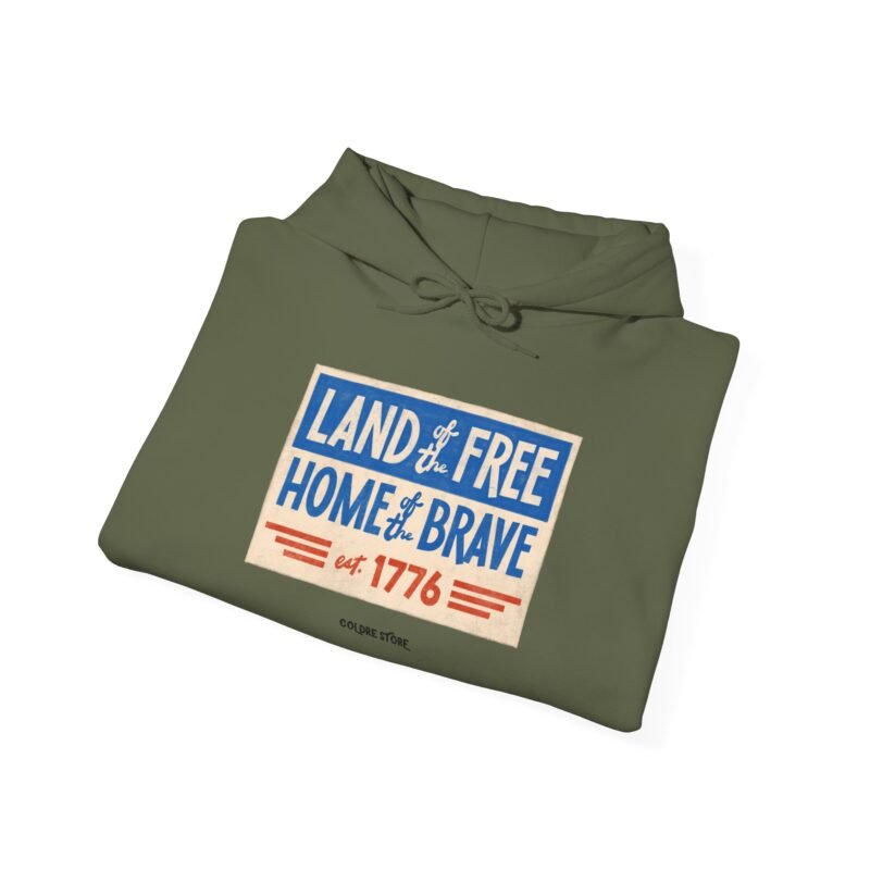 Patriotic Unisex Hoodie - LAND OF FREE, HOME OF BRAVE Est. 1776 - Image 20