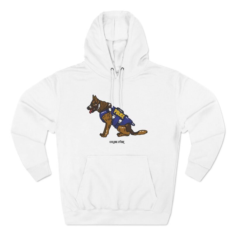 Funny Police Dog Hoodie - Cozy Fleece with Cute Canine Design - Image 5