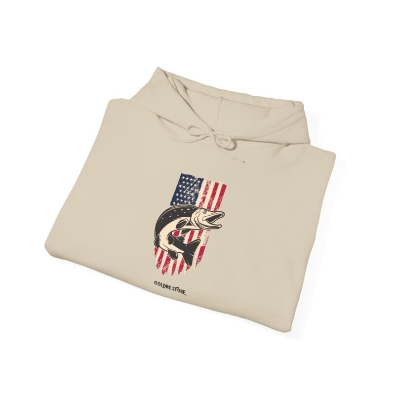 Patriotic Fishman Unisex Hoodie - Image 16