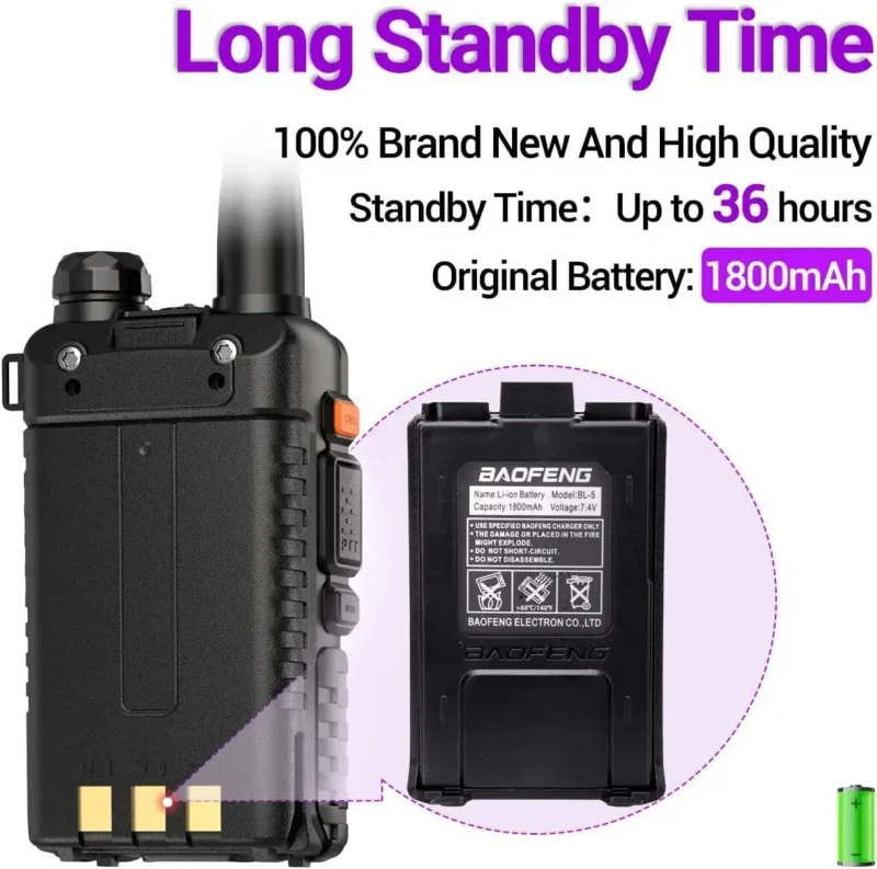 8W Dual Band Walkie Talkie - Image 5