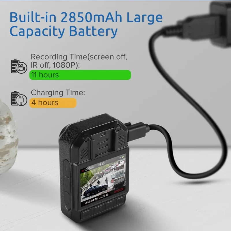 Boblov KJ21 Body Worn Mini Camera Police HD 1296P DVR Video Recorder Security Cam 170 Degree IR Night Vision Mini Camcorders - Image 3