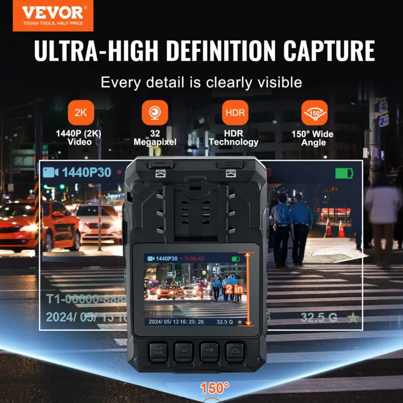 1440P Police Body Camera 128GB - Image 2