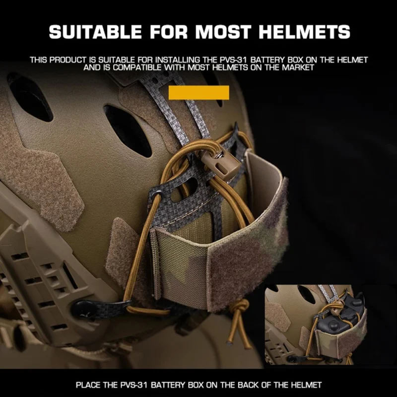 NVG Battery Box Storage Pouch for Tactical Helmets - Image 3