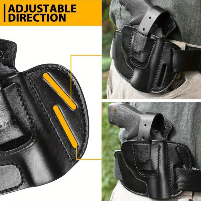 Handmade Leather OWB Holster | for S&W J Frame, 38 Special Revolvers Rug LCR, S&W 442/ 642, Taurus, Charter, and Other 38 Special Snub Nose Revolvers up to 2.25