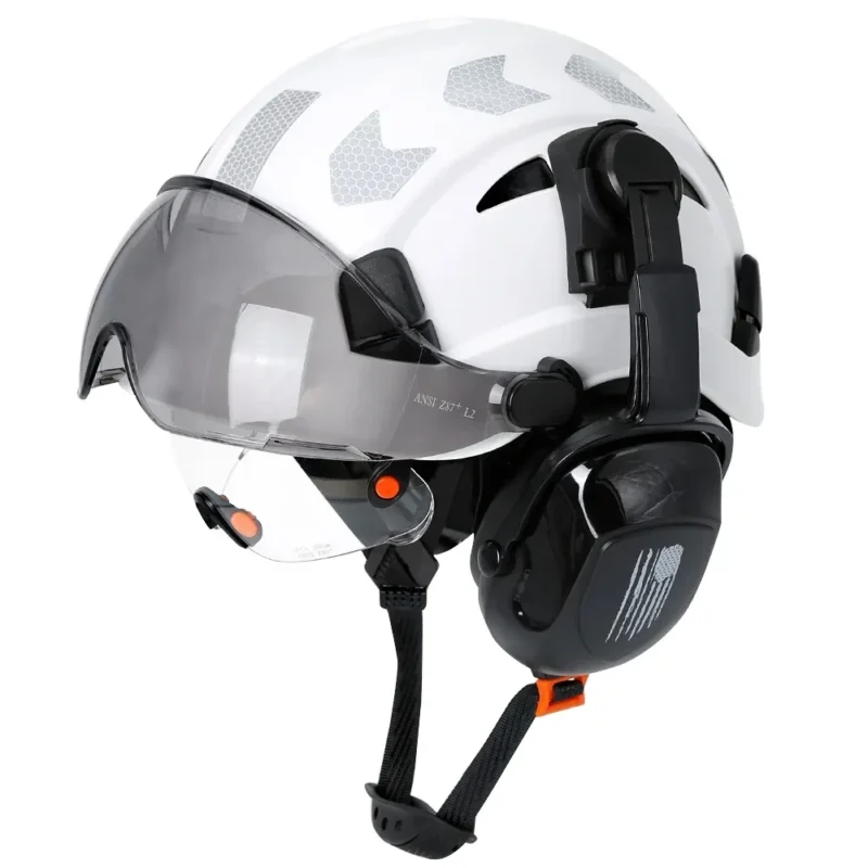 Safety Industrial Construction Helmet With Earmuffs - Image 2