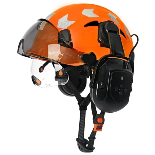 Safety Construction Helmet With Bluetooth 5.0 Noise Reduction Earmuffs