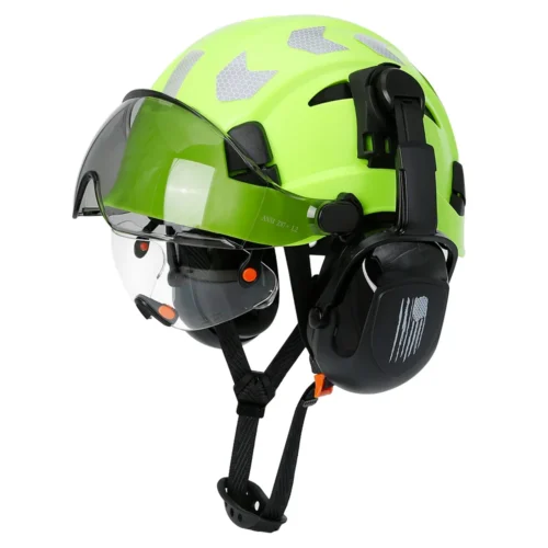 Safety Industrial Construction Helmet With Earmuffs