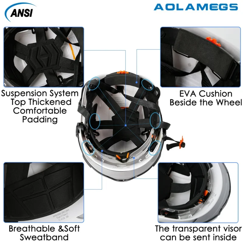 Safety Industrial Construction Helmet With Earmuffs - Image 7