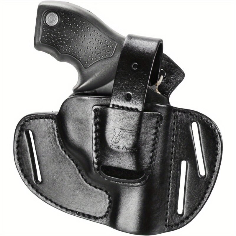 Handmade Leather OWB Holster | for S&W J Frame, 38 Special Revolvers Rug LCR, S&W 442/ 642, Taurus, Charter, and Other 38 Special Snub Nose Revolvers up to 2.25